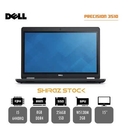 لپ تاپ استوک DELL PRECISION 3510 | I5-6440HQ | 8GB-DDR4 | 256GB-SSD | AMD FIREPRO W5130M-2GB | 15