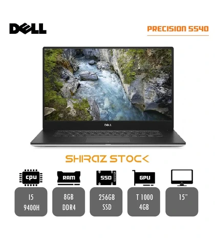 لپ تاپ استوک DELL PRECISION 5540 | I5-9400H | 8GB-DDR4 | 256GB-SSD | NVIDIA QUADRO T1000-4GB | 15