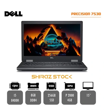 لپ تاپ استوک DELL PRECISION 7530 | I5-8400H | 8GB-DDR4 | 256GB-SSD | NVIDIA QUADRO P2000-4GB | 15