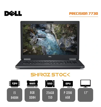 لپ تاپ استوک DELL PRECISION 7730 | I5-8400H | 8GB-DDR4 | 256GB-SSD | NVIDIA QUADRO P 3200-6GB | 17