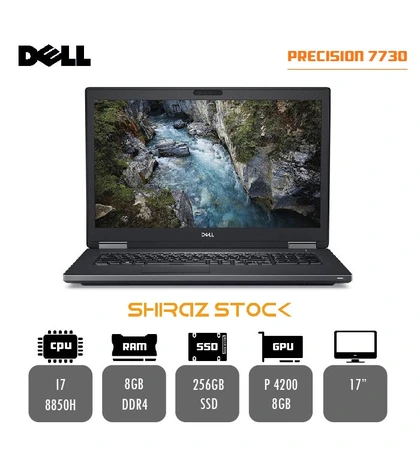 لپ تاپ استوک DELL PRECISION 7730 | I7-8850H | 8GB-DDR4 | 256GB-SSD | NVIDIA QUADRO P 4200-8GB | 17
