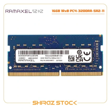 رم لپ تاپ استوک اورجینال برند ramaxel فرکانس PC4-3200AA حافظه 16GB
