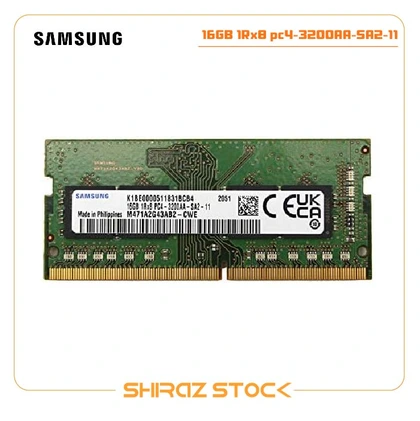 رم لپ تاپ استوک اورجینال برند SAMSUNG فرکانس pc4-3200AA حافظه 16GB