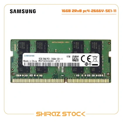 رم لپ تاپ استوک اورجینال برند SAMSUNG فرکانس pc4-2666V حافظه 16GB