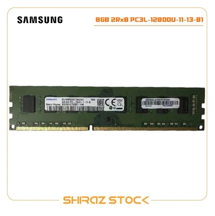 رم کامپیوتر استوک اورجینال برند SAMSUNG فرکانس PC3L-12800U حافظه 8GB