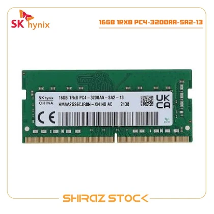 رم لپ تاپ استوک اورجینال برند SK HYNIX فرکانس PC4-3200AA حافظه 16GB